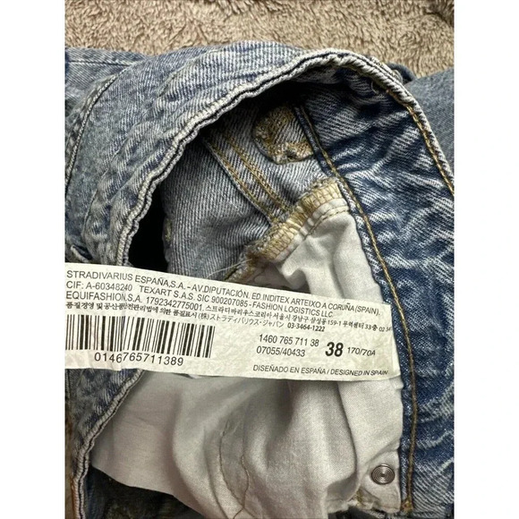 Stradivarius Mom Petite Jeans High Rise Button Fly Vintage Women's US 6 New - Picture 8 of 16
